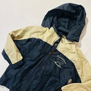 Vintage Ketchikan, Alaska Revillagigedo Island Hooded Windbreaker Jacket Sz M